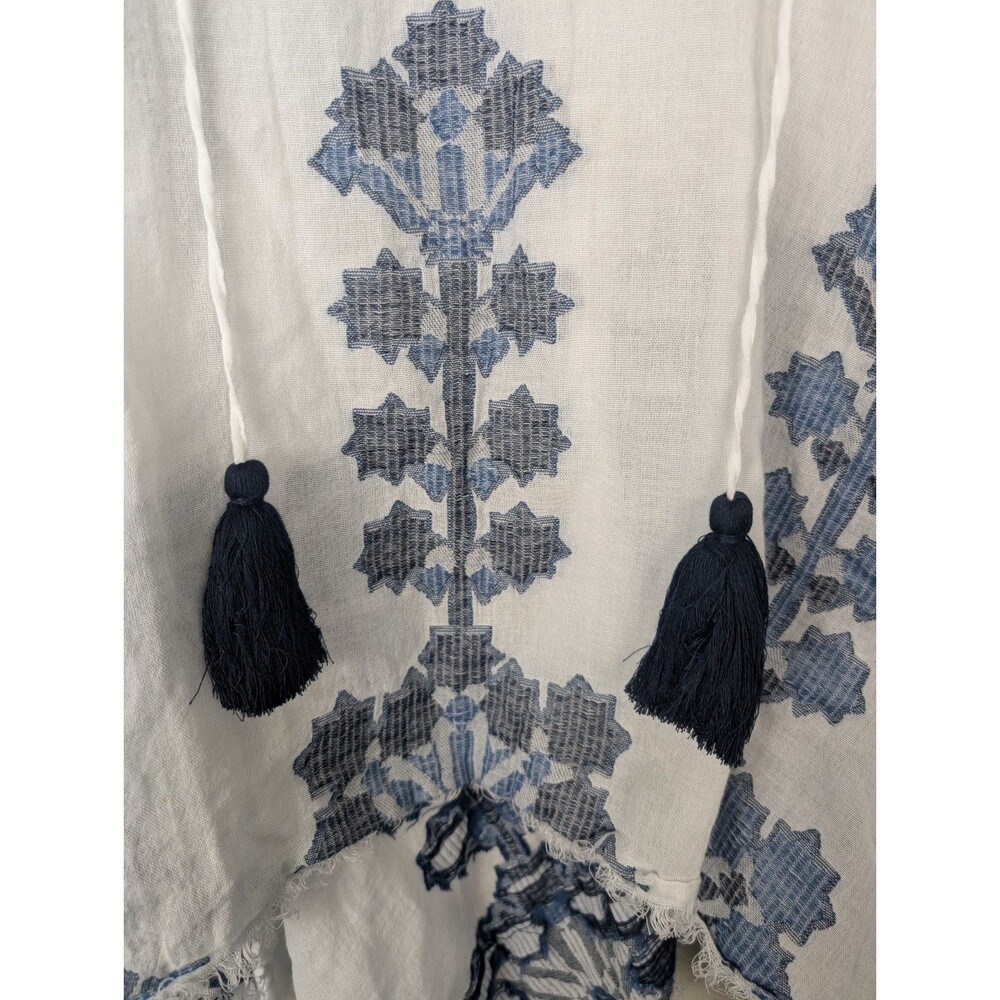 J. Jill Tasseled Fringe Lace Trim Poncho - Picture 8 of 15